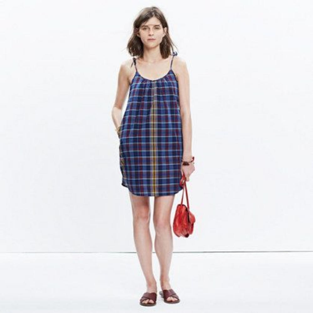 Madewell Plaid Sundress Dress